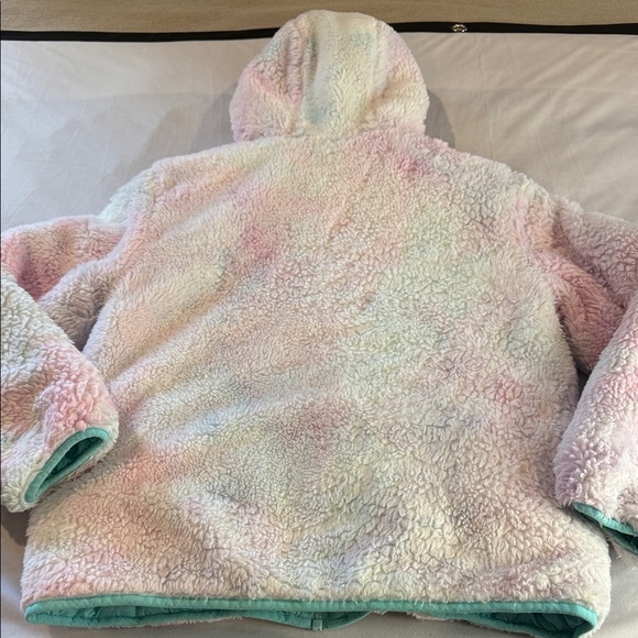 Eddie Bauer Girls' Reversible Jacket - Teal, Deer Harbor Waterproof Puffer - Picture 13 of 13